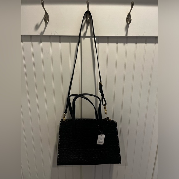 Coach 69069 Charlie Carryall in Signature Embossed Leather with Rivets NWT - Picture 3 of 9